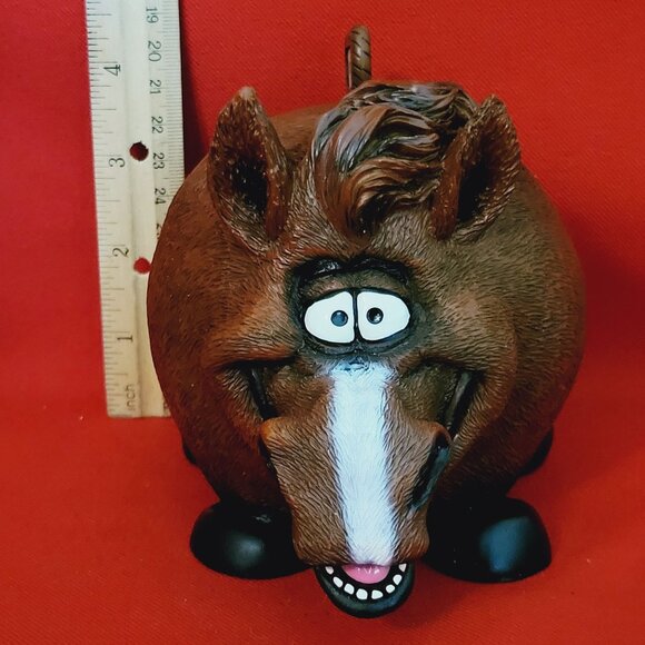 Vintage Swibco Anthropormorphic Horse Coin Bank Resin - Picture 9 of 13